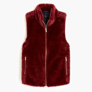 NWT j. Crew crimson plush vest